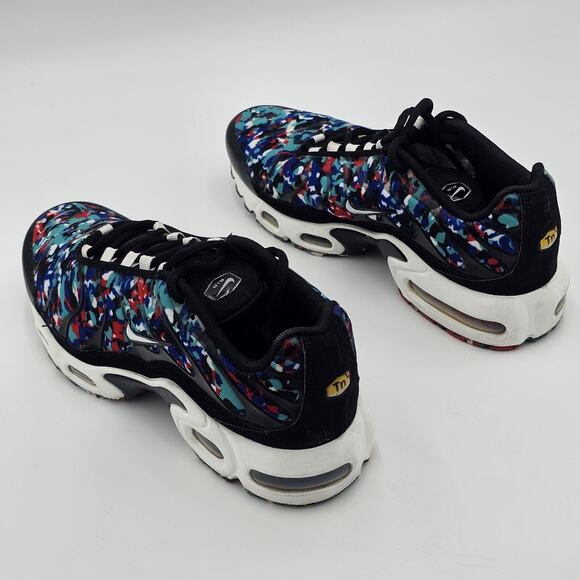 Nike Air Max Plus Black/White/Hyper Blue CU4623-001 Size 6.5Y Womens 8 - Picture 7 of 12
